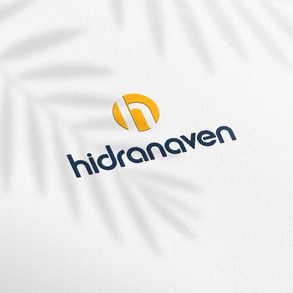Hidranaven logo printed on textured white paper